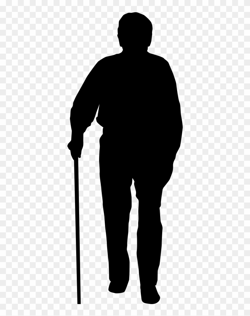 Png File - Elderly Person Silhouette Png Clipart #5875447