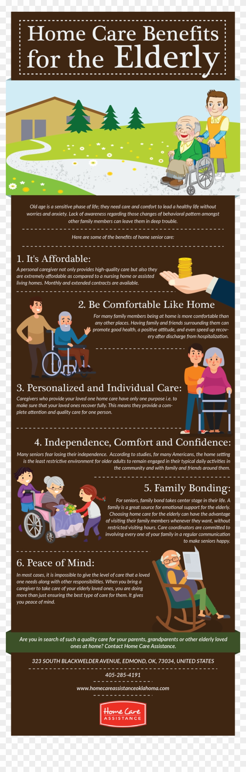 Home Care Benefits For The Elderly - Flyer Clipart #5875560