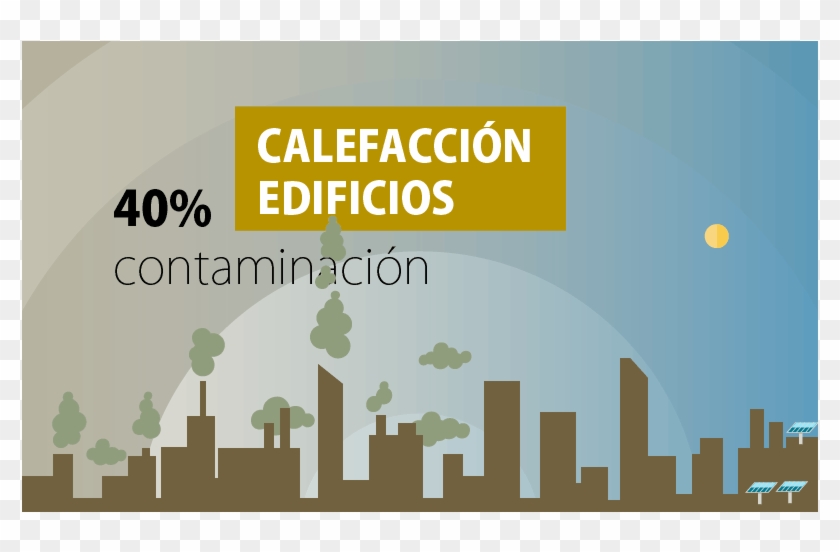 La Calefacción De Los Edificios Suponen Más Del 40% - Contaminacion Por Calefaccion Clipart #5877717