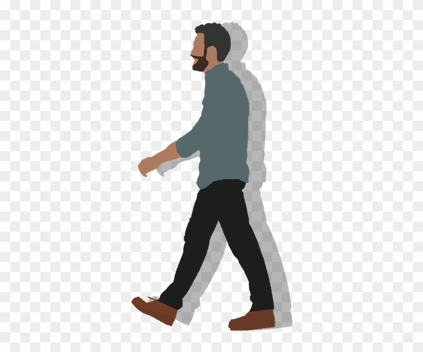 Walking Man Cartoon - Cartoon Person Walking Png Clipart #5877806