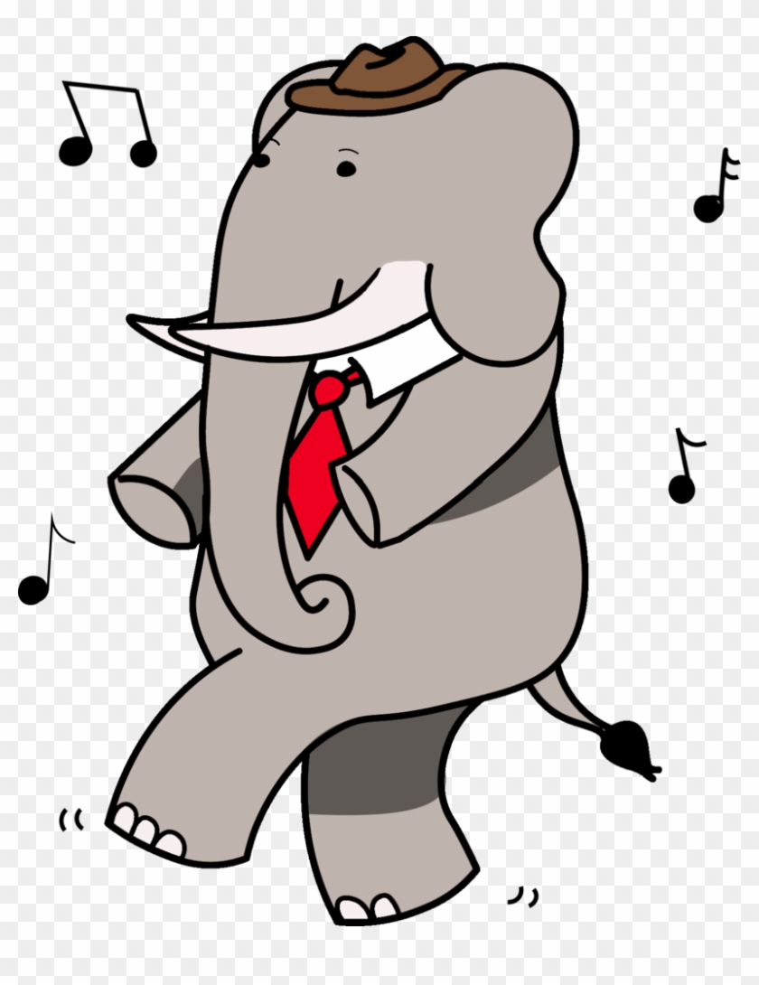Elefante Bailarín - Cartoon Clipart #5877948