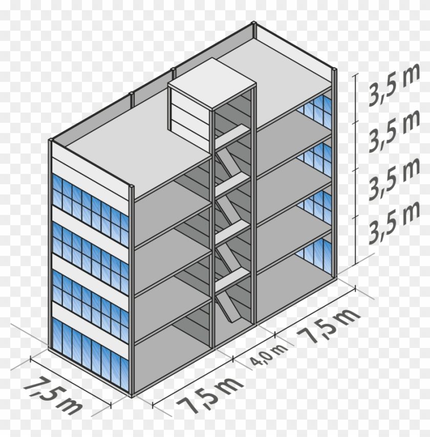 A Altura Destas Construções É De 3,5 M Por Pavimento, - Edificio Residencial 3 Pavimentos Clipart