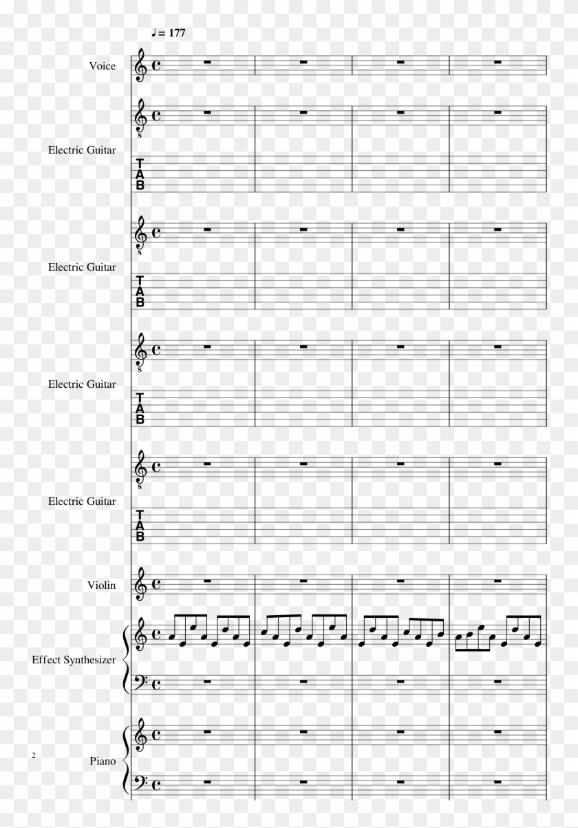 Rusty Nail Sheet Music Composed By Yoshiki 2 Of 72 - Plot Clipart