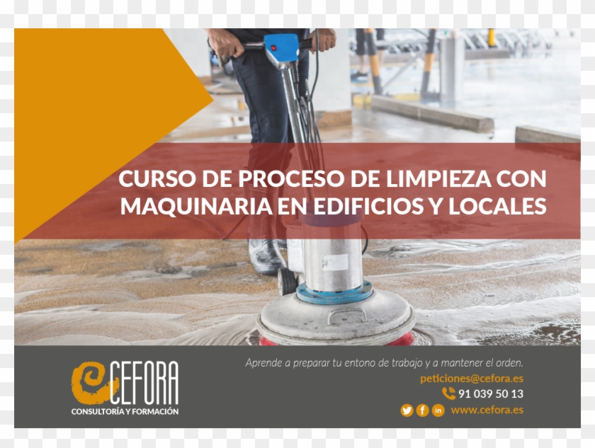Cartel De Proceso De Limpieza Con Maquinaria En Edificios - Cleaning Clipart