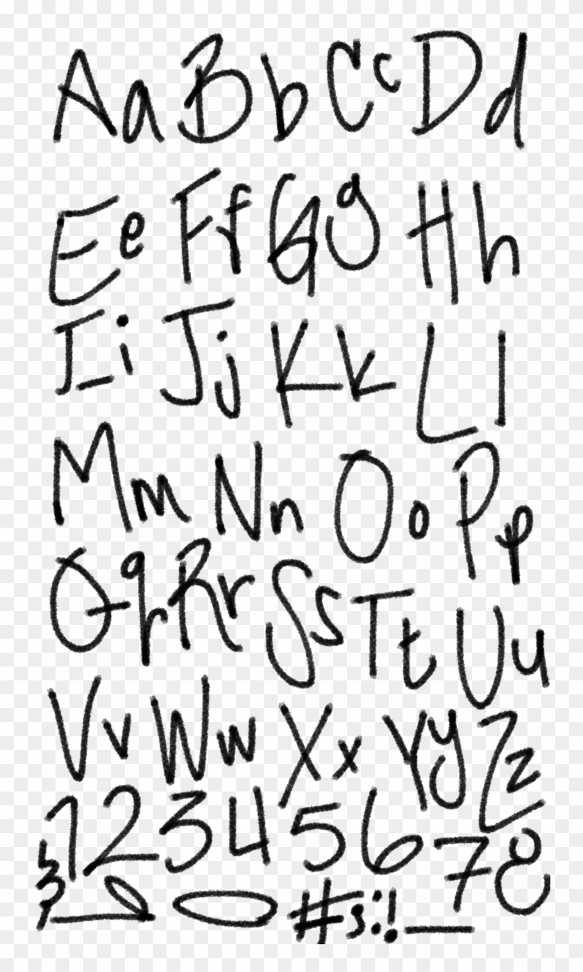 Alphabet Sticker - Handwriting Clipart #5879462