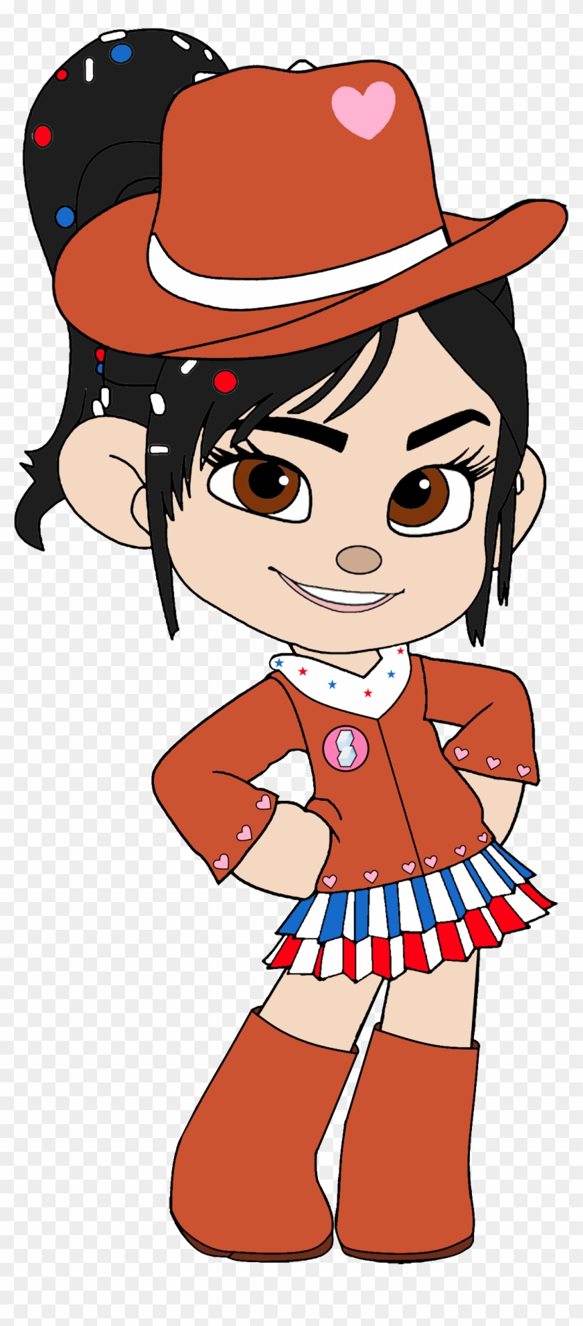 Vanellope As A Cowgirl With Cowgirl Hat - Vanellope Von Schweetz Hat Clipart #5880069