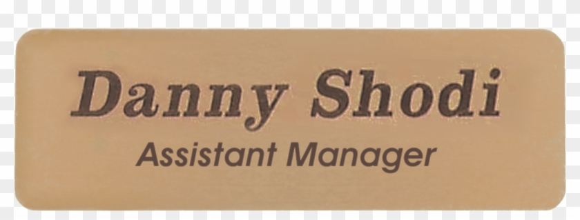 Satin Gold Brass Rectangle Name Badge - Ivory Clipart #5881002