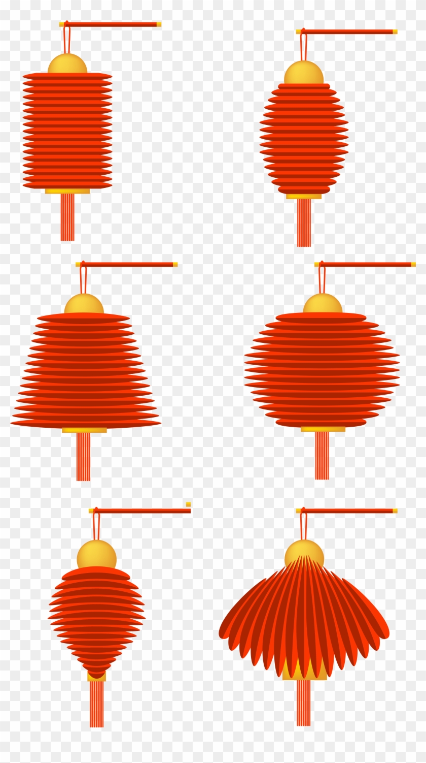 Lantern Element Collection Red Png And Vector Image Clipart #5881787