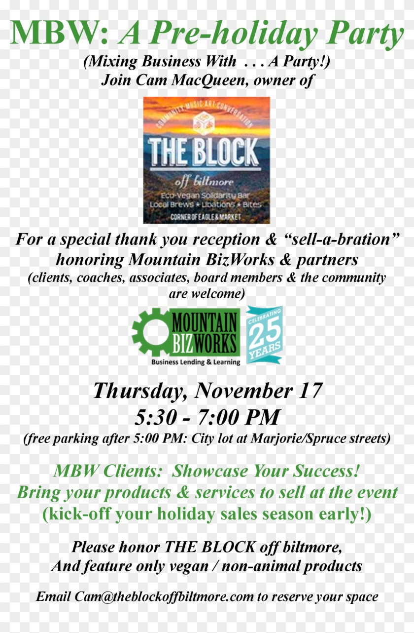 Block Biltmore Pre Holiday Party - Poster Clipart #5882507