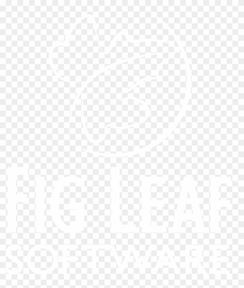 Fig Leaf Software Logo Black And White - Poster Clipart #5882999