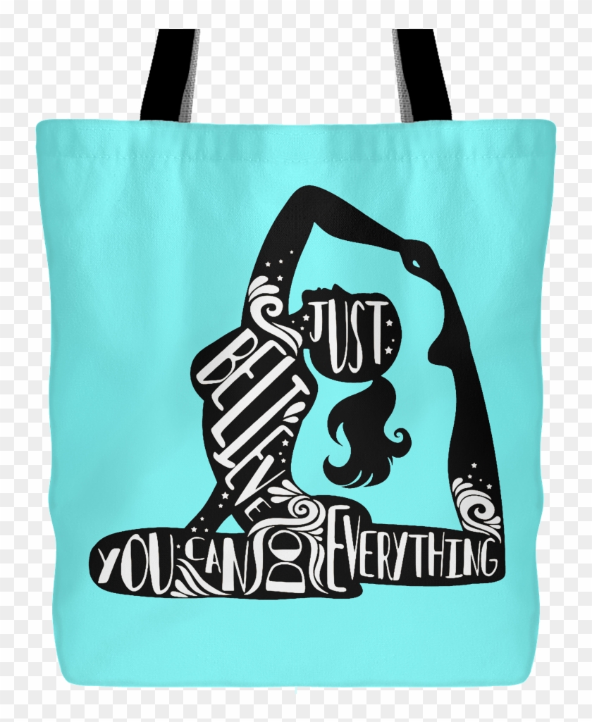 Lady Silhouette 1 Tote - Just Believe You Can Do Everything Clipart