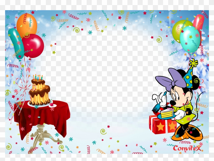 Convitex Niver Disney Minnie - Convite De Aniversario Png Clipart