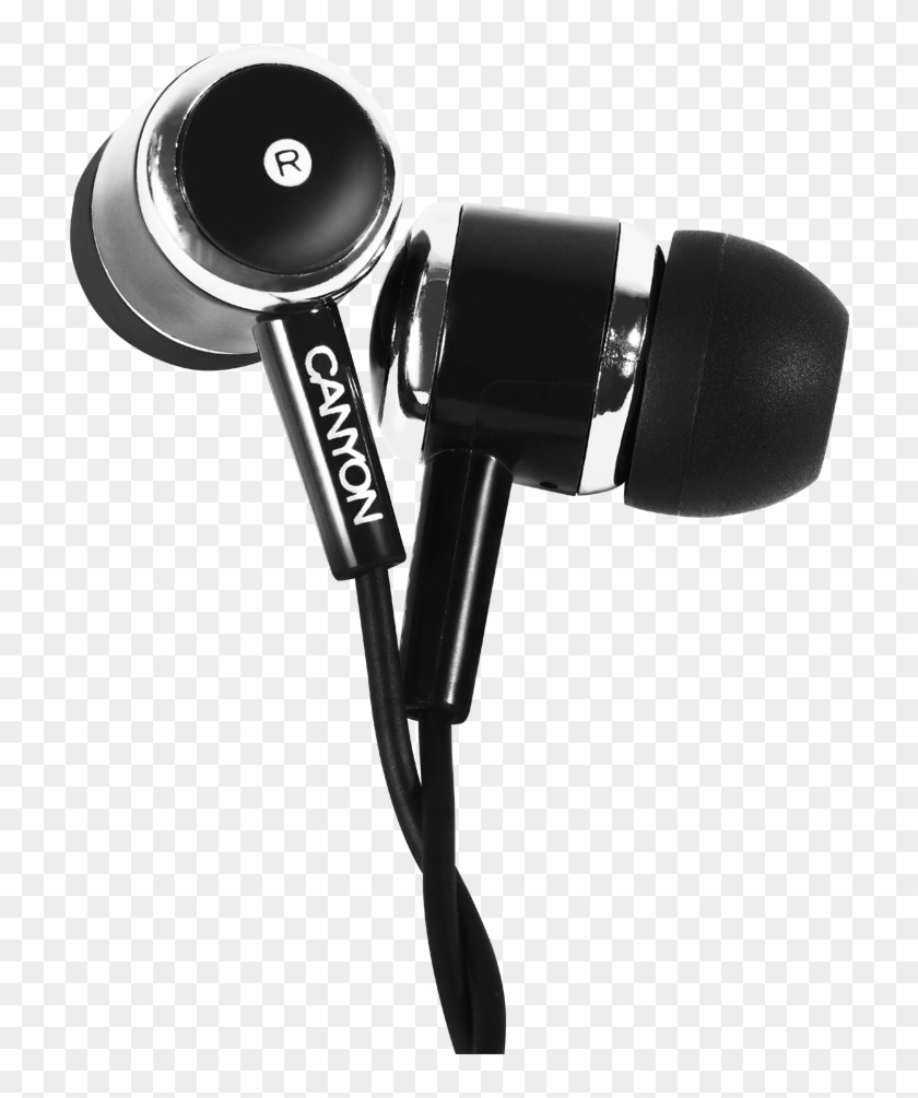 Canyon Stereo Earphones With Microphone, Cne-cepm01 - Cne Cep01b Clipart #5883274