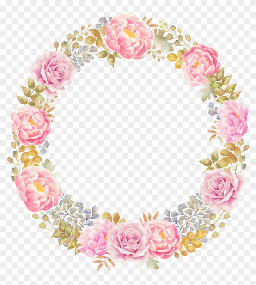 Border Lingkaran Bunga Png , Png Download - Lingkaran Bunga Untuk Logo Clipart