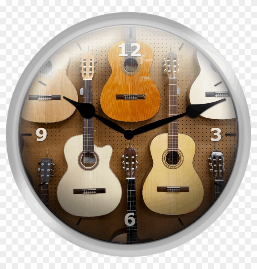 Various Guitars Hanging From Wall - Acoustic Guitar Clipart