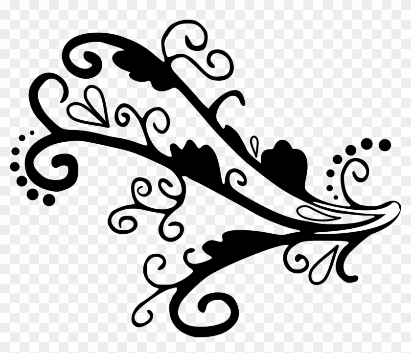 Black Flourish Png - Embellishment Png Clipart #5883921
