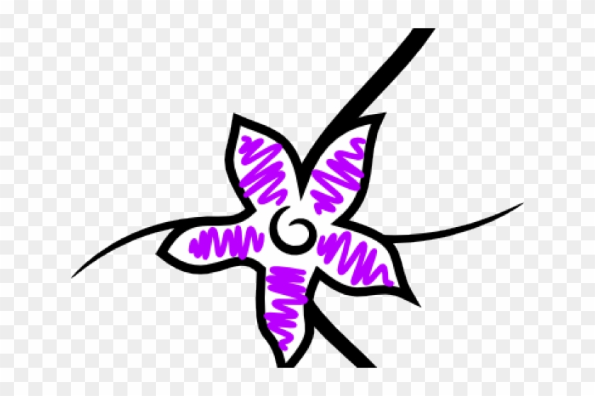 Aster Flower Tattoo Clipart #5884322