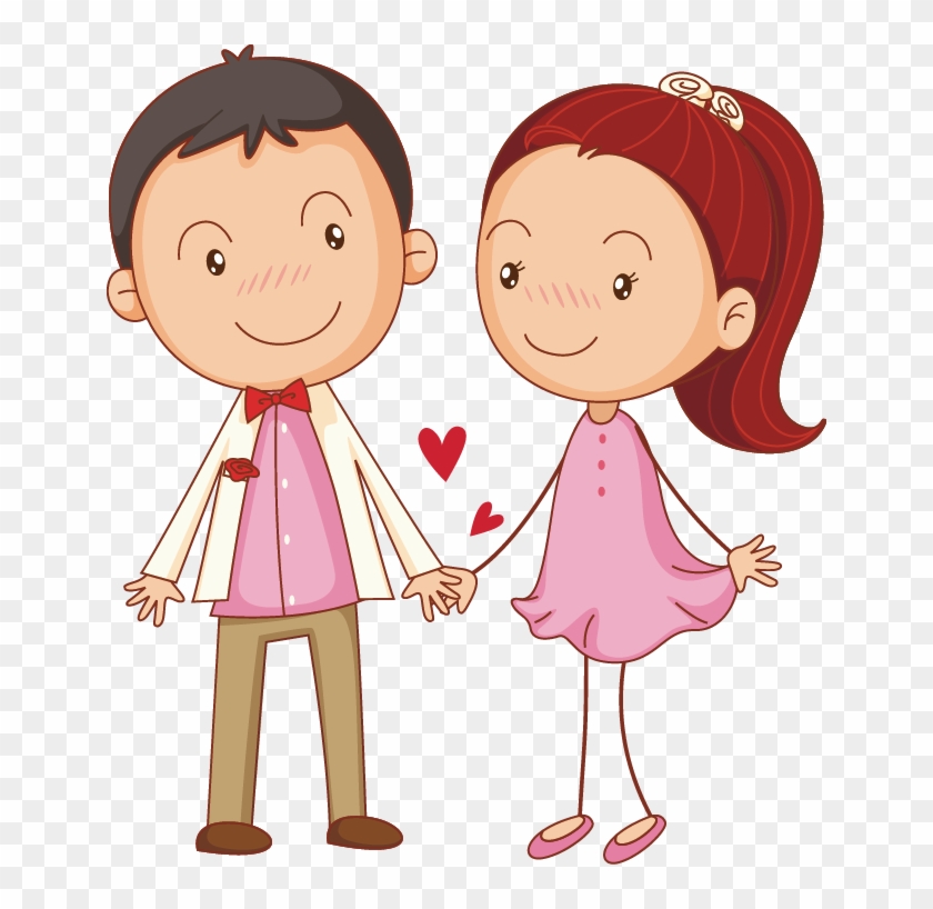 Couple Illustration Cute Little Transprent Png Free - Cute Couple Png Cartoon Clipart #5884350