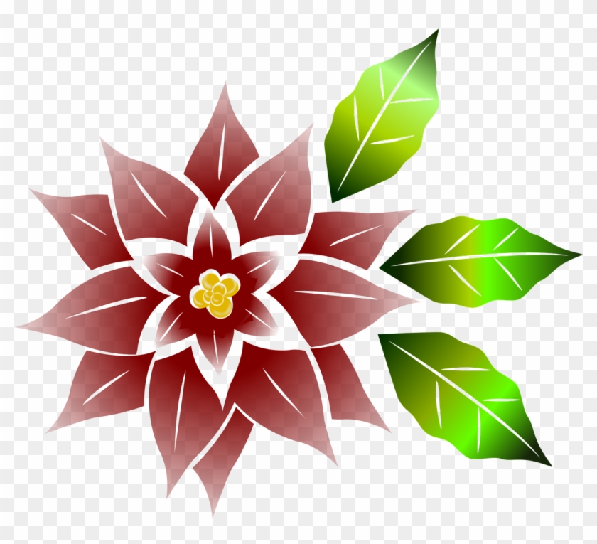 Good Flower,free Vector Graphics,free Pictures - Christmas Flowers Poinsettias Png Clipart #5885262