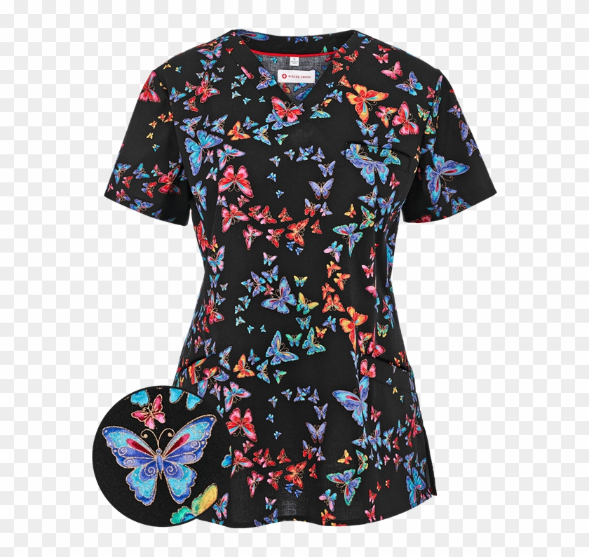 Wc734bra - Dickies Unicorn Scrub Top Clipart