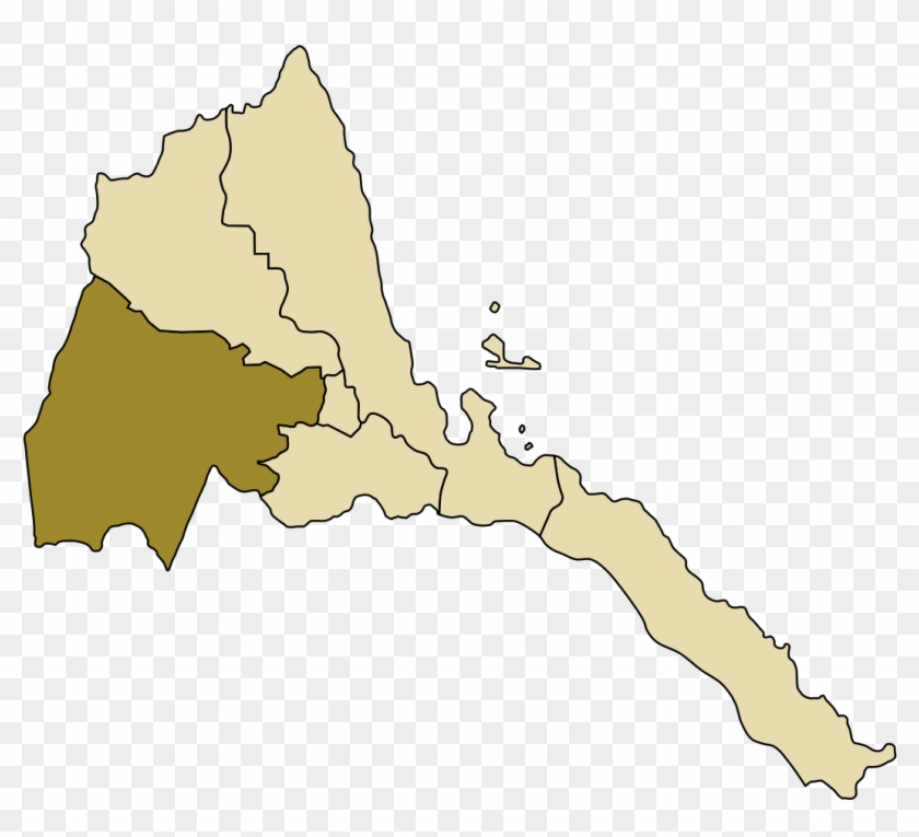 Map Of Eritrea Highlighting Gash-barka Region - Eritrean Arma Clipart #5885689