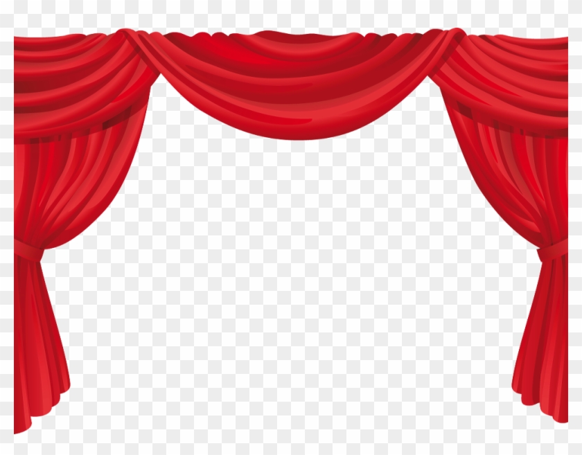 Square Curtains - Theater Curtain Clipart #5886421