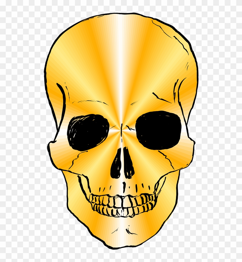 Caveira Dourada Png Clipart