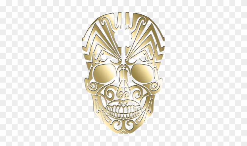 Gold Skull Engraving - Skull Clipart #5886746