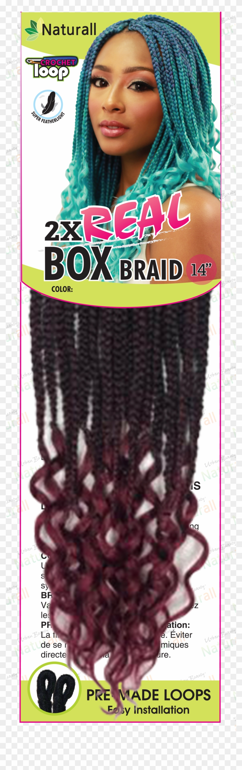 Urban Beauty 2x Real Box Braid Curl 14" - 2x Real Box Braids Clipart