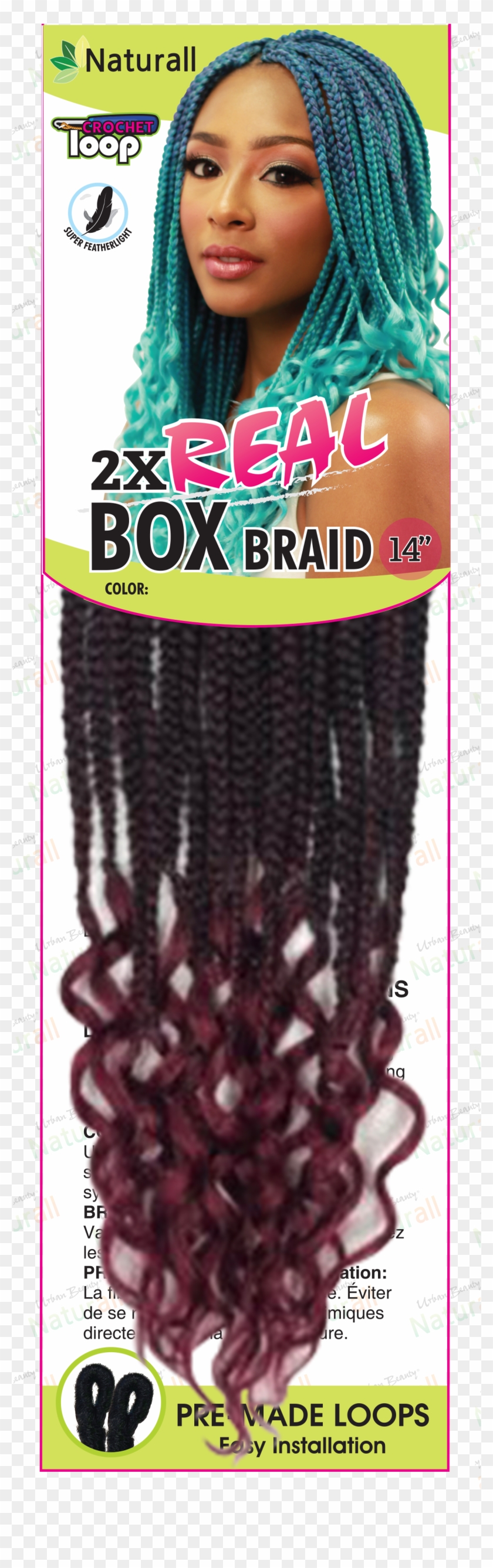 Urban Beauty 2x Real Box Braid Curl 14" - 2x Real Box Braids Clipart #5886747