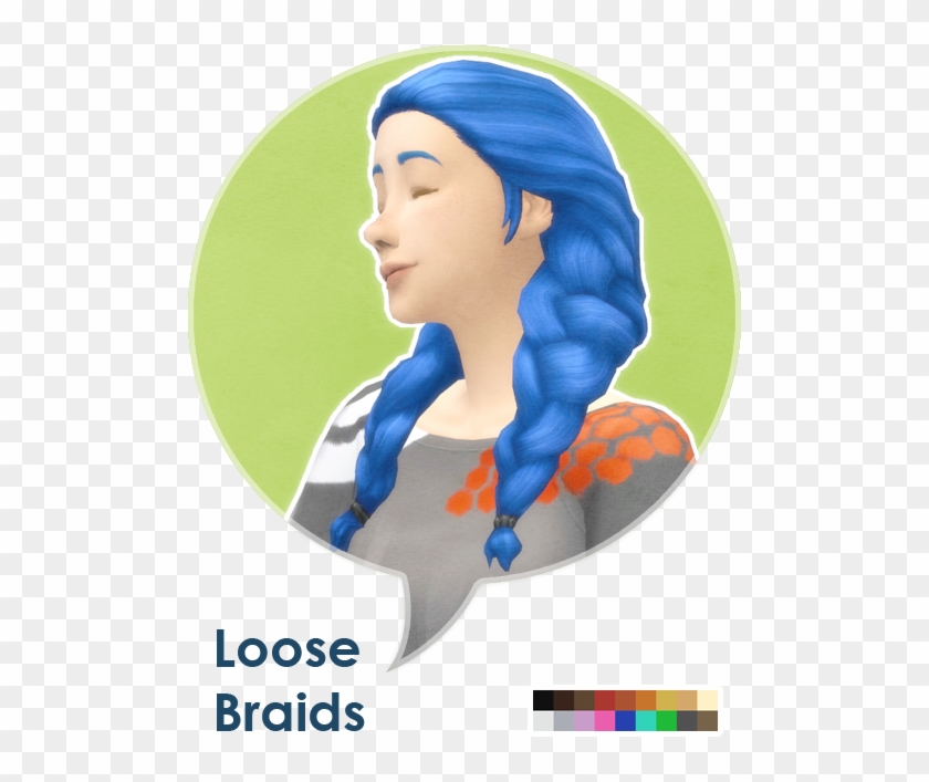 Some Loose Braids For Adult Sims - Illustration Clipart #5886856