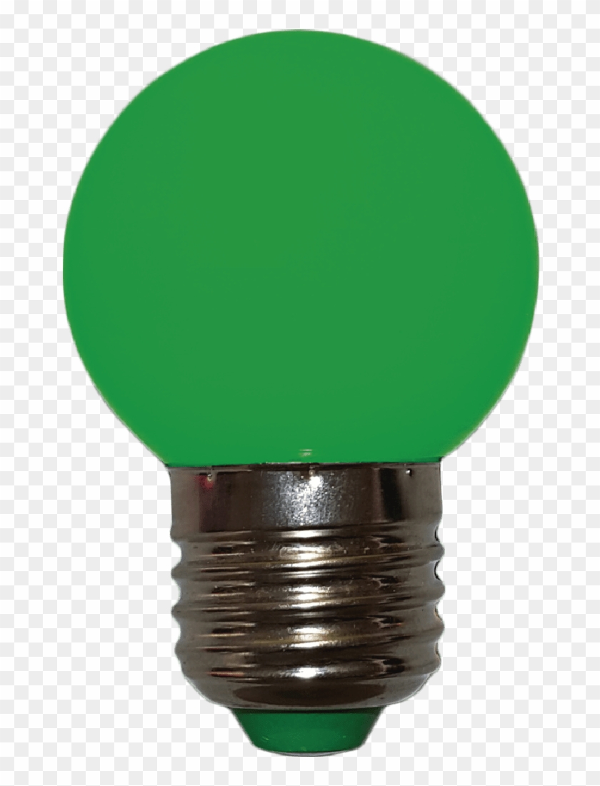 Bombillo Tipo Ping Pong Filamento Verde Micro Led - Incandescent Light Bulb Clipart