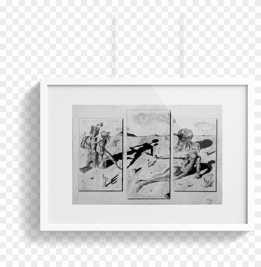 Sand Dunes Charcoal Drawings - Picture Frame Clipart #5887431