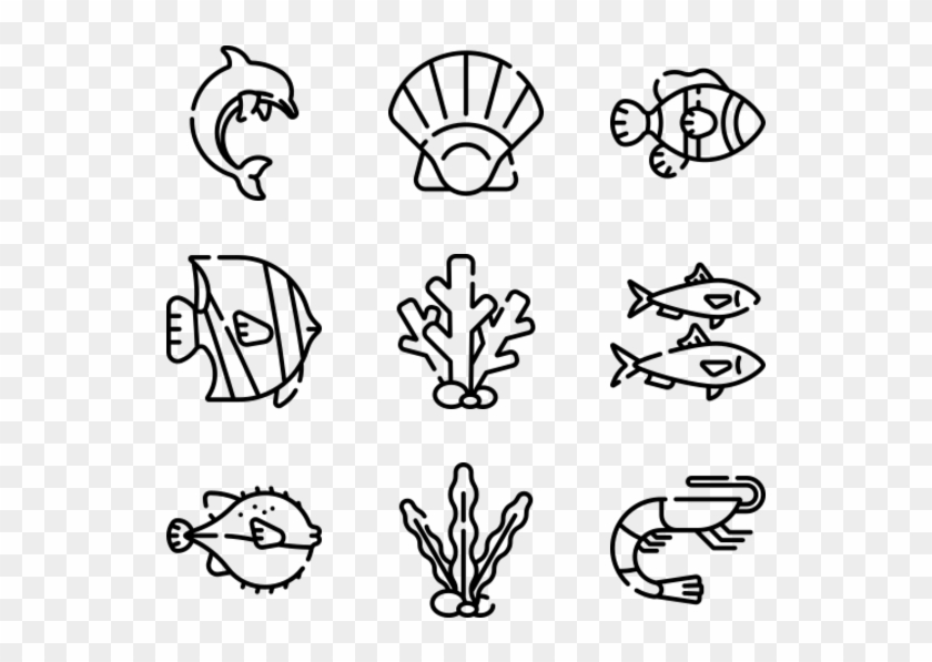 Sea Life - Sports Black And White Png Clipart #5887504