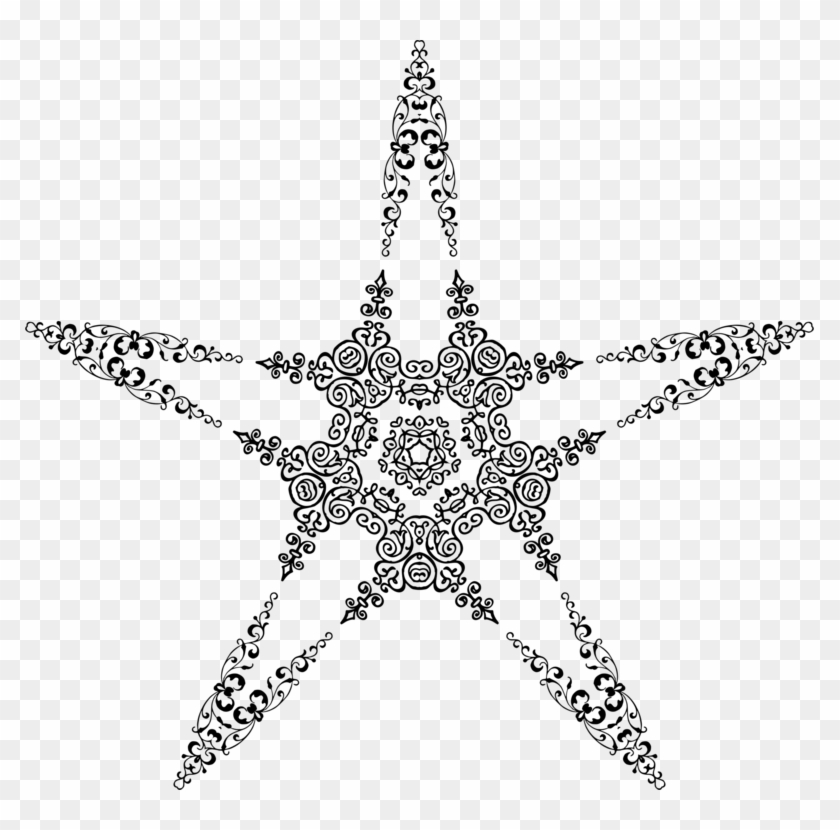 Star Computer Icons Symmetry Printing Ant - Line Art Clipart #5887731