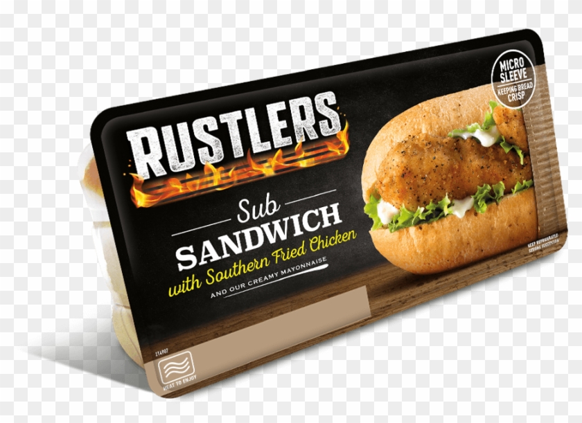 Rustlers Southern Fried Chicken Sandwich 158 G , Png - Bun Clipart