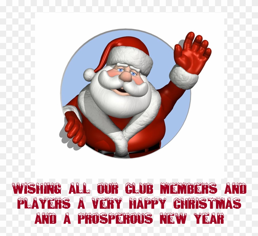 Santa Greeting - Santa Waving Clipart #5888551