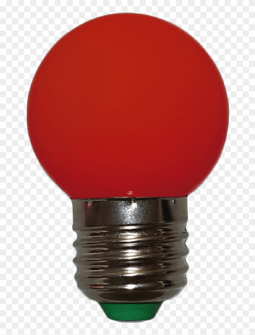Bombillo Tipo Ping Pong Filamento Rojo Micro Led - Fluorescent Lamp Clipart