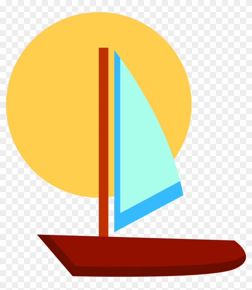 Sailing Clip Art A Coffee Colored Boat - Sail - Png Download