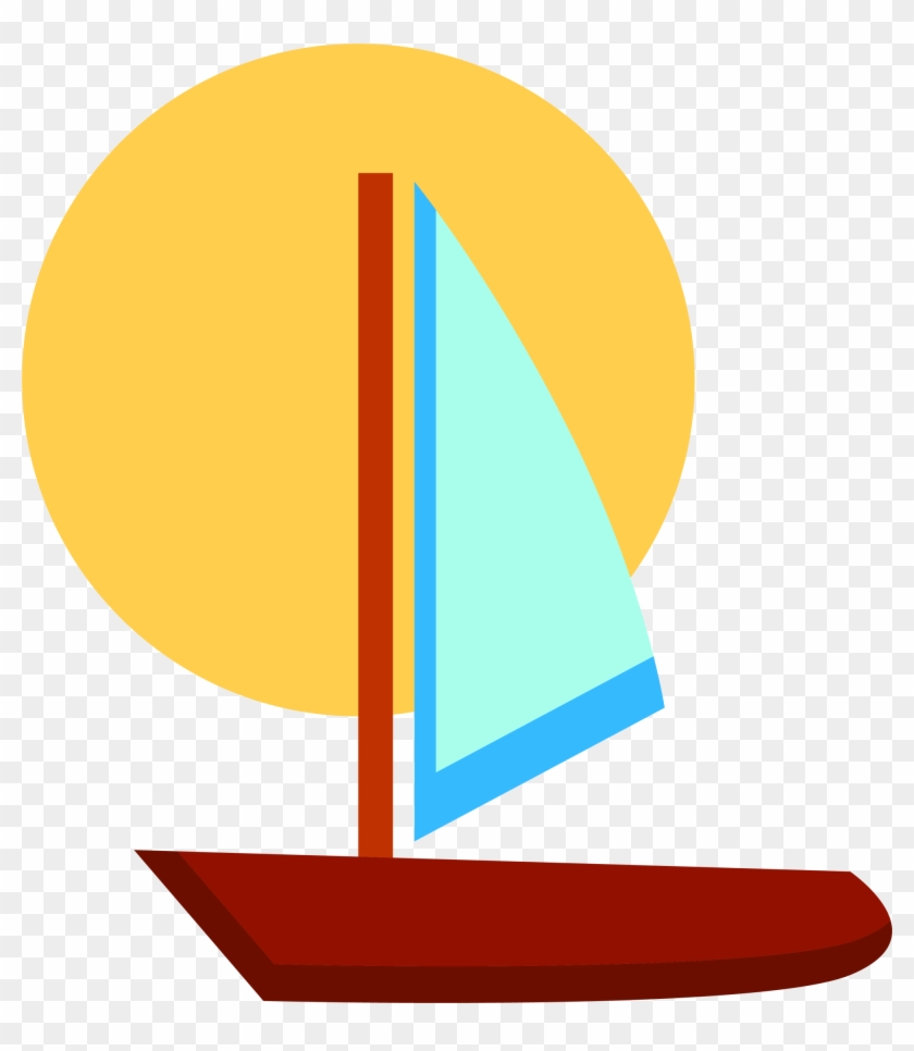 Sailing Clip Art A Coffee Colored Boat - Sail - Png Download #5888559