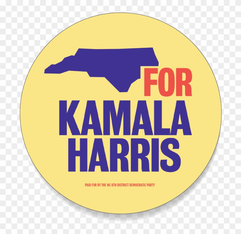 Nc For Kamala Harris Button - Circle Clipart #5888844