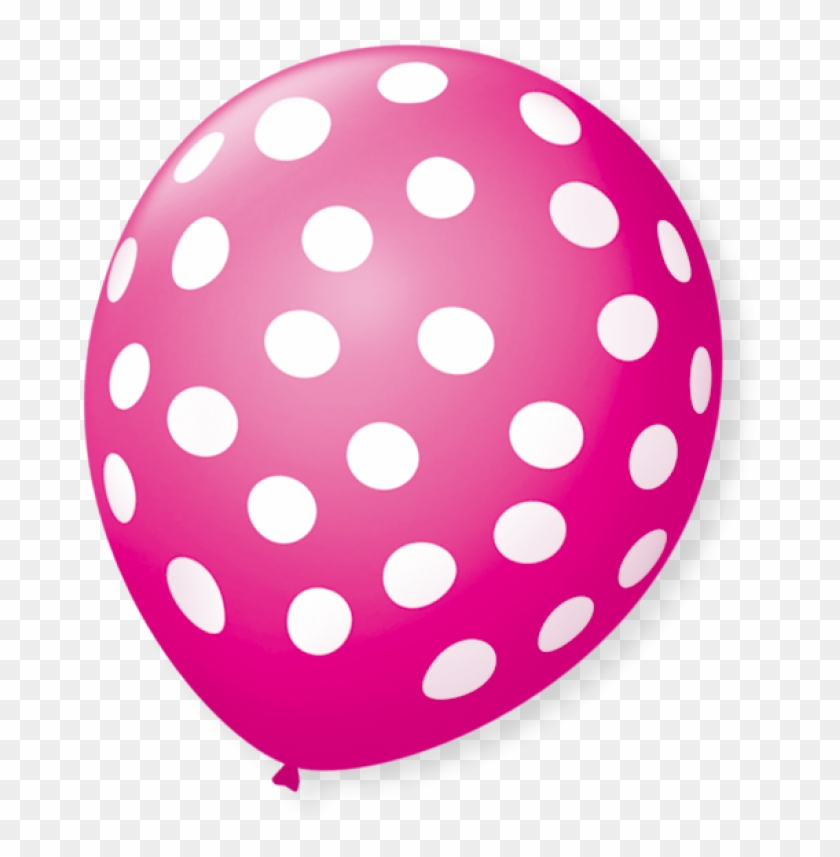 Balão 10 Poá Rosa Forte/branco Pic-pic C/25 - Balao Vermelho E Branco Clipart #5889141