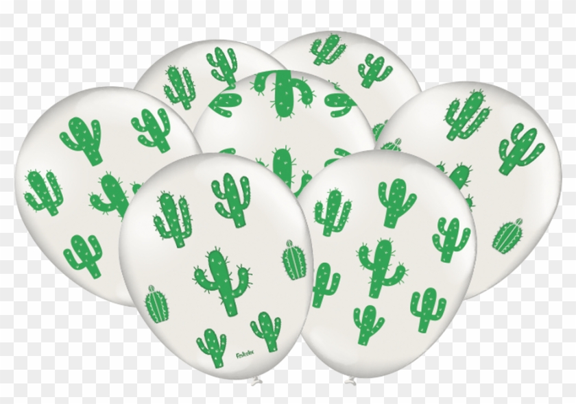 Balão Decorado Cactos - Balao Cacto Clipart