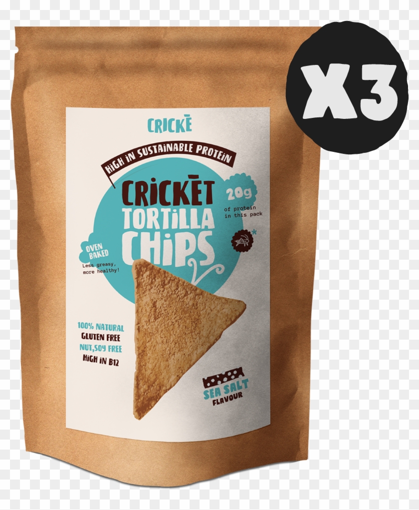 3x Cricket Tortilla Chips Sea Salt - Tortilla Chip Clipart