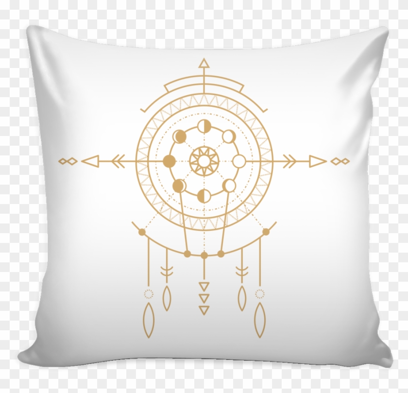 Official Moon Phase Tribal Pillow Cover - Shaman Arrow Tattoo Clipart #5889695