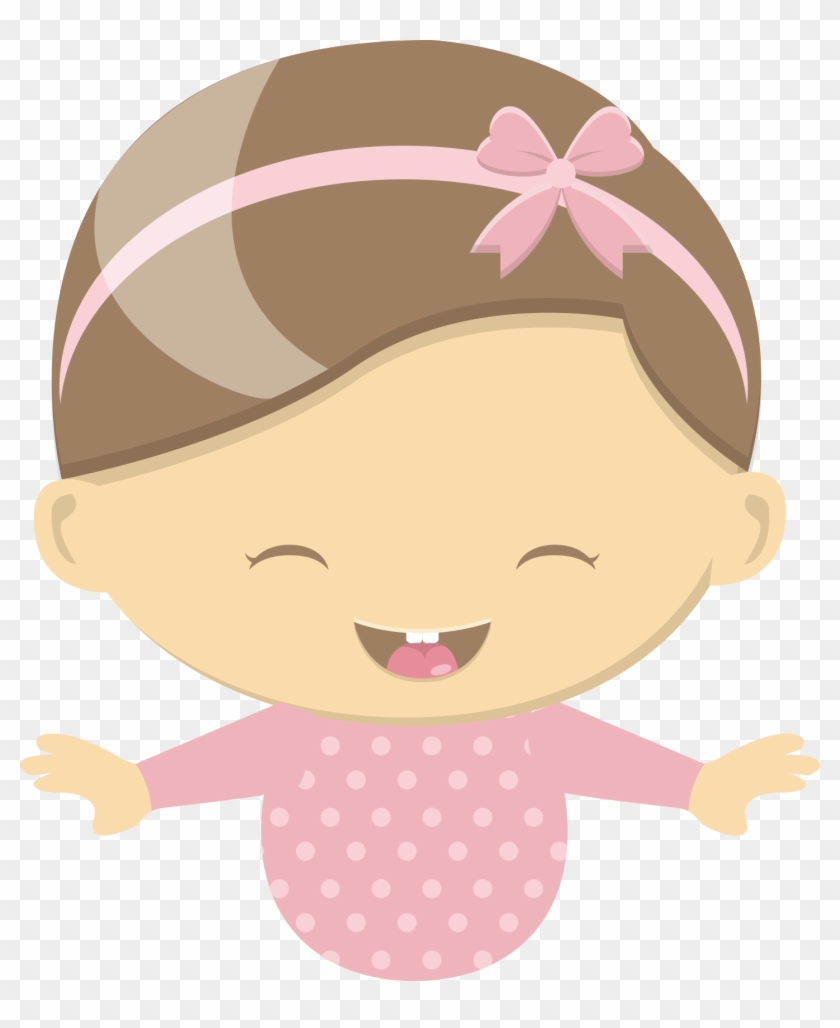 Baby Vector Girl - Vector Baby Girl Cartoon Png Clipart #5889735