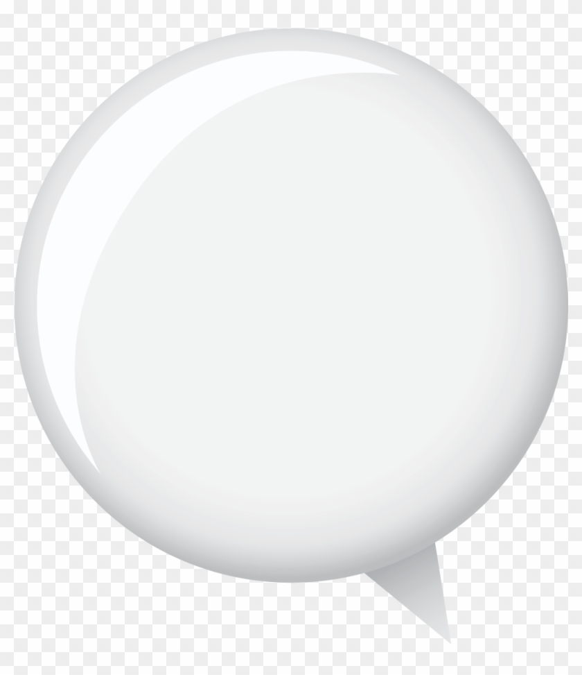 Glossy White Word Bubbles - Circle Clipart #5889808