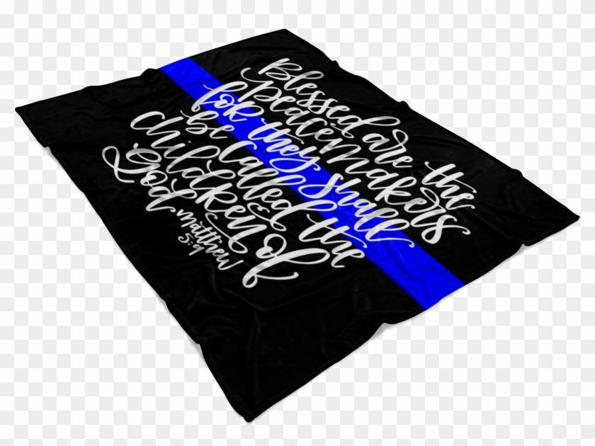Blessed Are The Peacemakers Thin Blue Line Fleece Blanket - Briefs Clipart