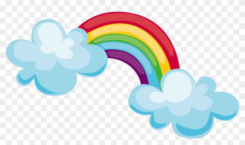 Scalable Graphics Rainbow Png Material Transprent Free - Cloud Rainbow Png Vector Clipart #5890024