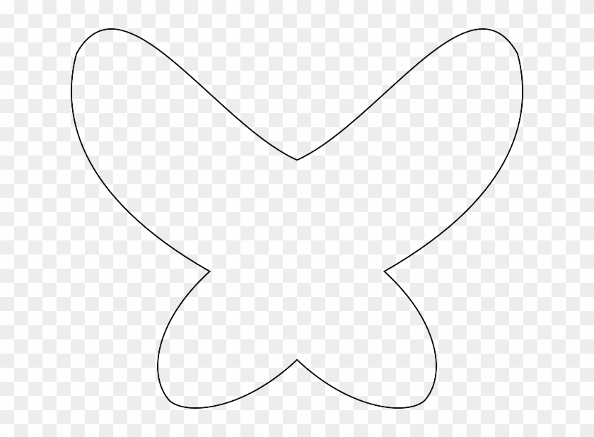 Outline, Cross, Empty, Butterfly, Draw, Trace, Drawing - Butterfly Wings To Color Clipart